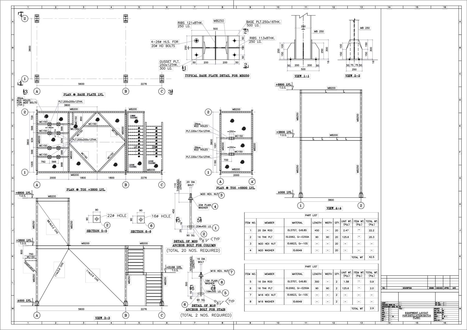 LAYOUT OF DISTILLATION BATCH PLANT-Model